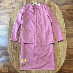 Vintage Embroidered Dress Suit